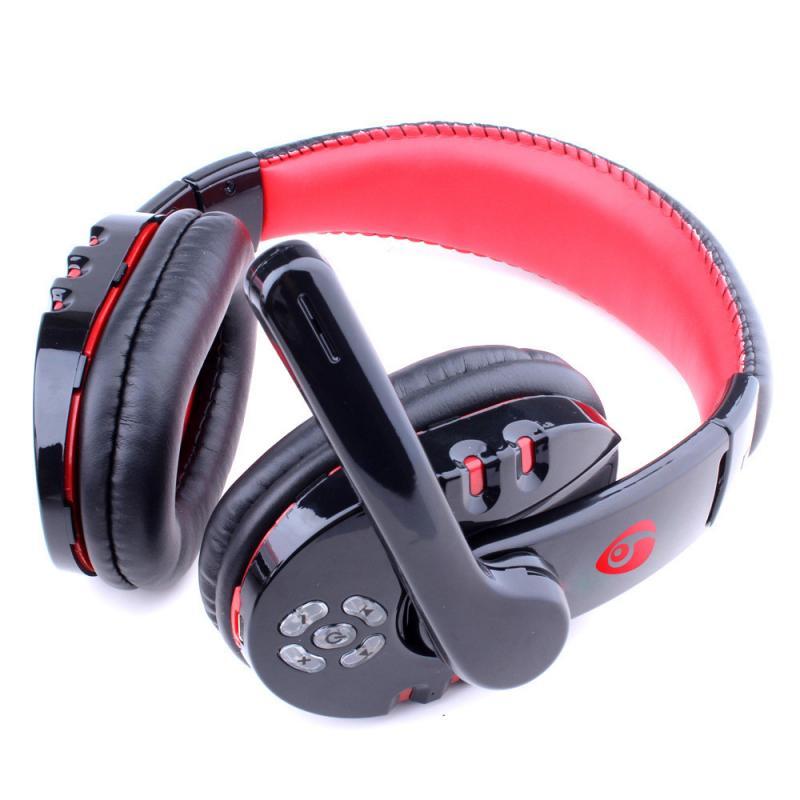 Wireless Bluetooth-compat Gaming Headphones With Microphone Adjustable Over Ear Headsets Earphones Low Bass Stereo For PC Laptop