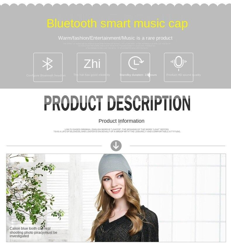 Chuanglineng new Bluetooth music hat wireless headset hat call song listening knitted hat
