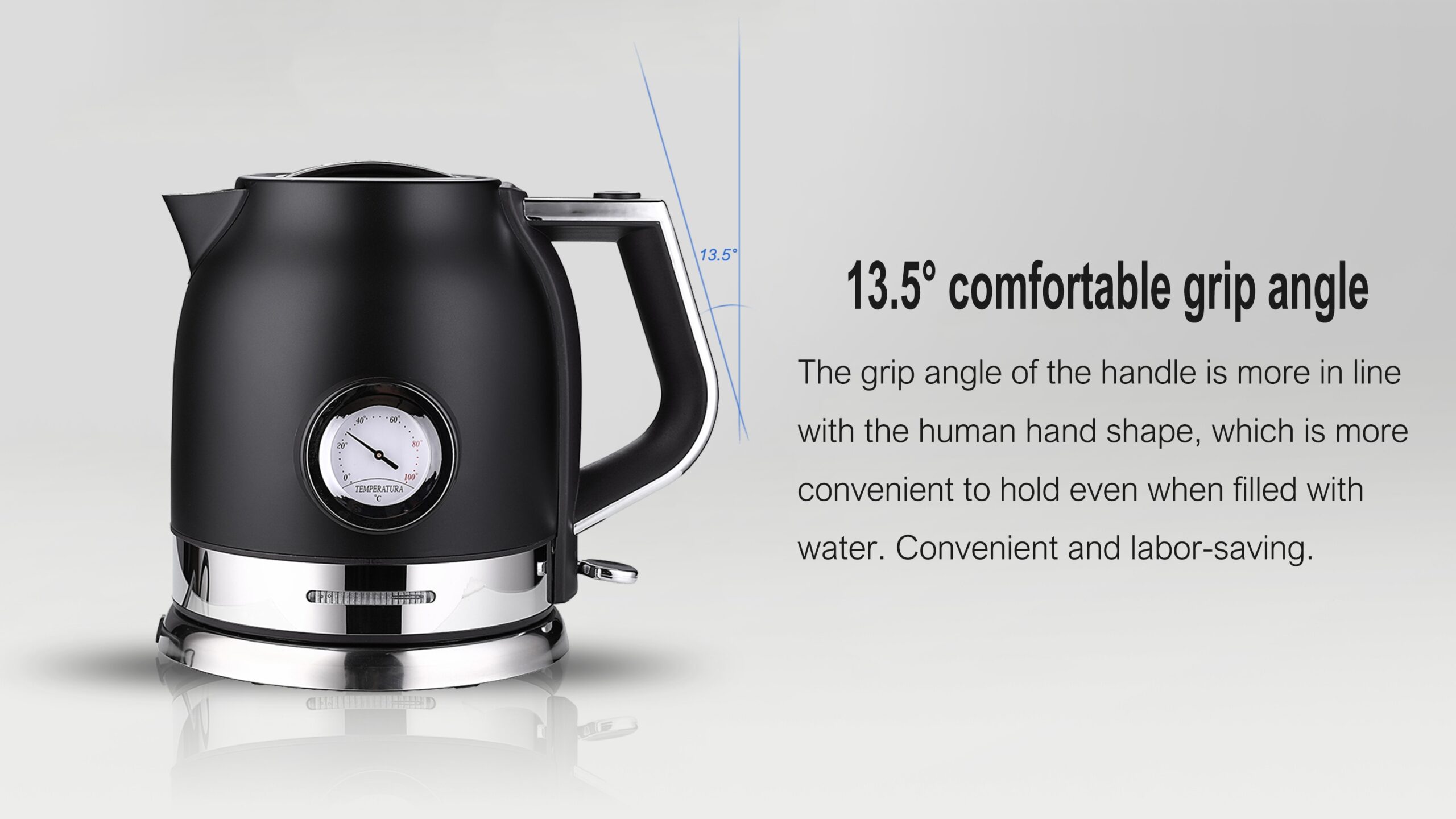 1.8L Electric Kettle Stainless Steel Tea Coffee Thermo Pot Kitchen Smart Whistle Kettle Samovar With Temperature Display Sonifer