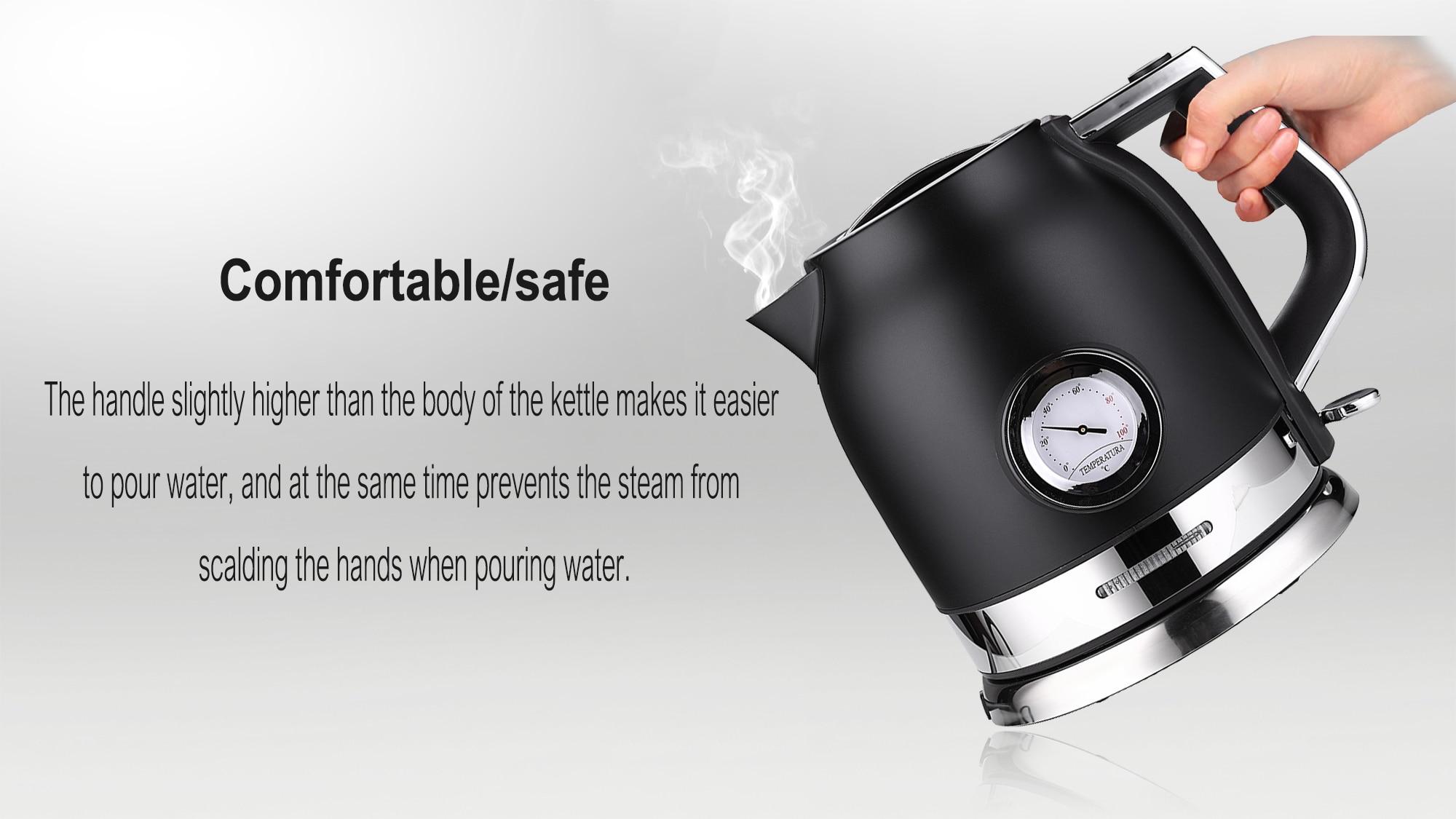 1.8L Electric Kettle Stainless Steel Tea Coffee Thermo Pot Kitchen Smart Whistle Kettle Samovar With Temperature Display Sonifer