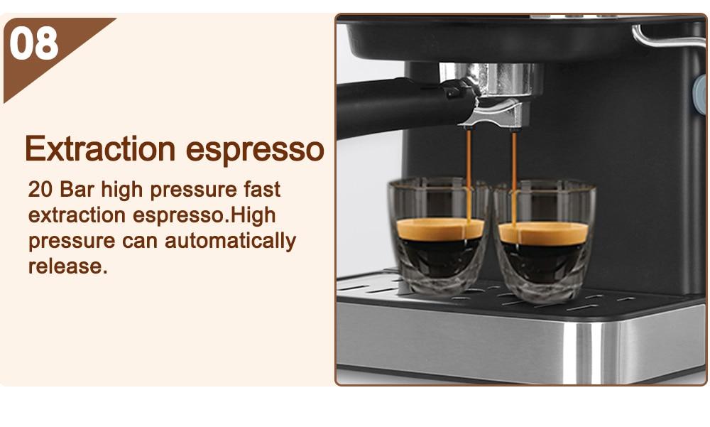 ITOP Expresso Coffee Machine 20 Bar Semi Automatic Cappuccino Italian Latte Coffee Maker Steam Wand Hot Water
