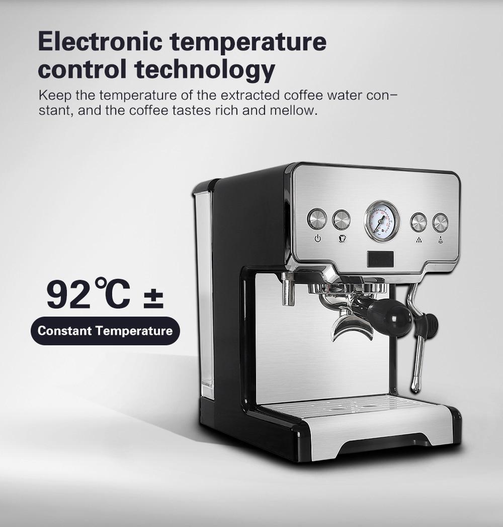 GZZT CRM3605 Espresso Coffee Machine 15 Bar Semi-Automatic Italian Coffee Maker For Cafe Popular Cappuccino Milk Bubble Maker