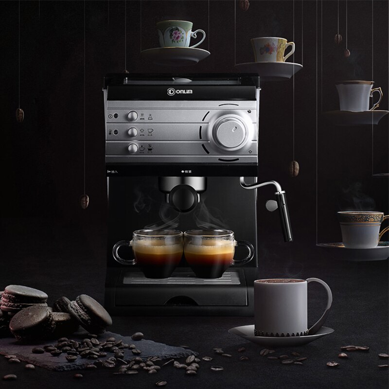 Italian Espresso Cafe Machine Semi-automatic Pump Steam Coffee Maker High Pressure 20Bar Cappuccino Latte Milk Frother Maker