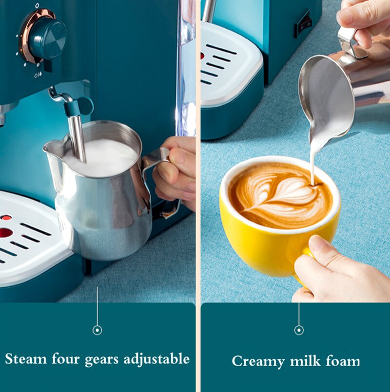 Italian Coffee Machine Espresso Machine Espresso Semi Automatic Coffee Maker 20bar Pump Pressure with Steam Milk Frother