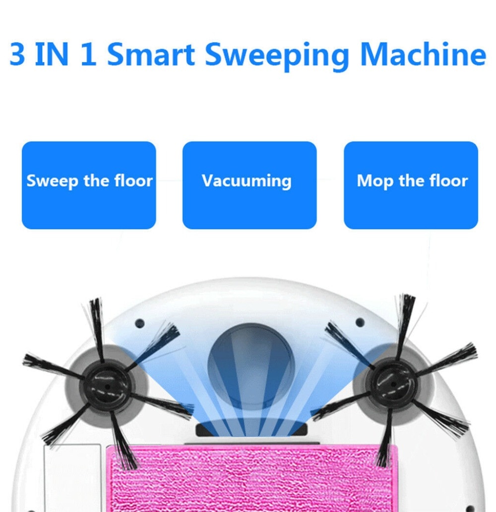 Smart Robot 3-In-1 Wireless Robotic Vacuum Cleaner Dry Wet Cleaning Machine Charging Intelligent Vacuum Robot