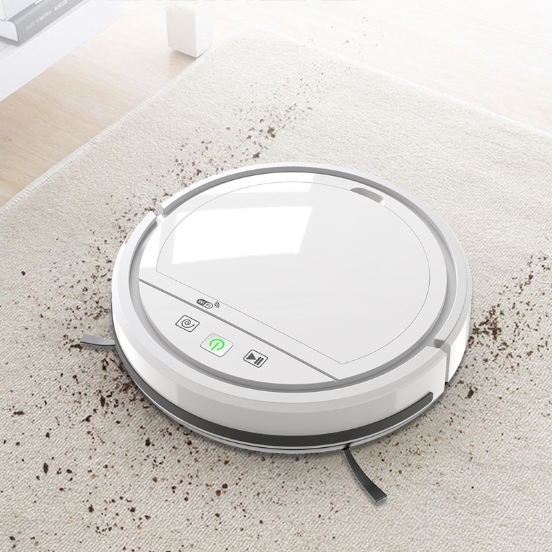 Sweeping Robot Vacuum Cleaner Sweeper APP Wifi Alexa Control 2500Pa Suction Mop Smart Route Planning For Pet Hair Floor Carpet