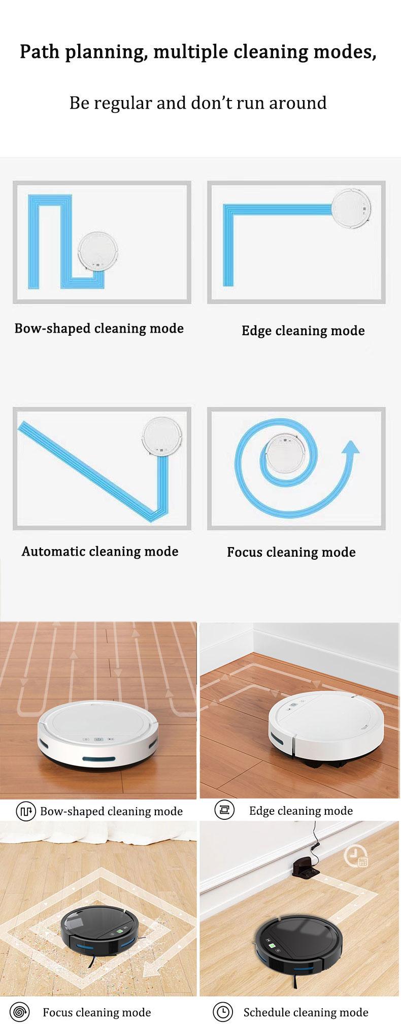 2500PA Sweeping Robot Vacuum Cleaner Smart Remote Control Wireless Auto-Recharge Alexa Floor Cleaning Vacuum Cleaner For Home