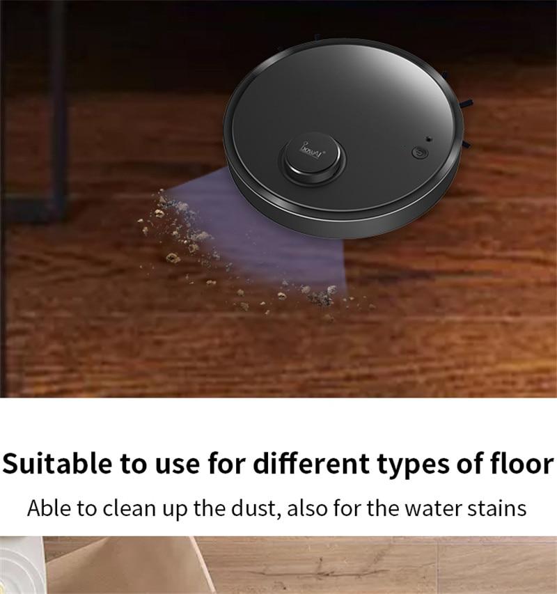 Smart Robot Vacuum Cleaner Wireless 3-In-1 Auto Rechargeable Floor Sweeping Cleaning Machine Wet and Dry Vacuum Cleaner For Home