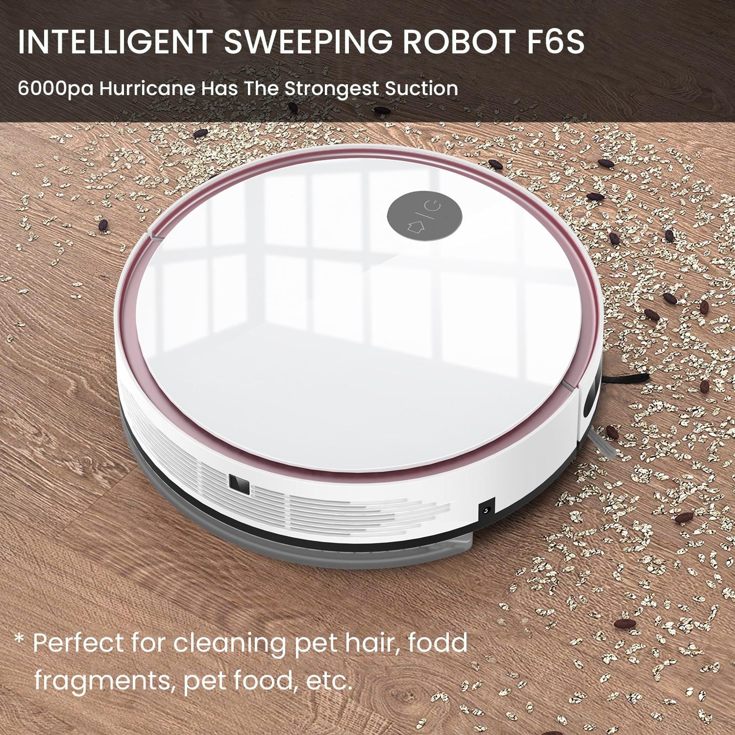 Auto Recharge 6000PA Robot Vacuum Cleaner App Remote Control Timer Vacuum Cleaner Household Cleaning Mopping Floor Sweeper