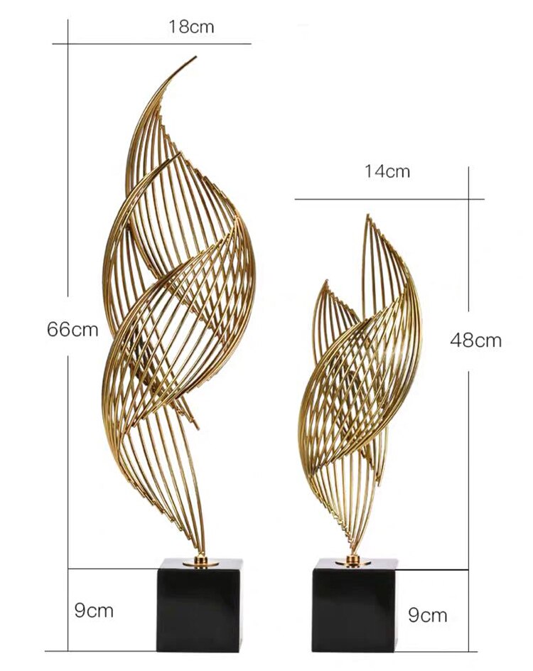 Home Decoration sculpture For Living Room Metal European Abstract Handicraft Statues Office Desk Decoration Art Fgurines