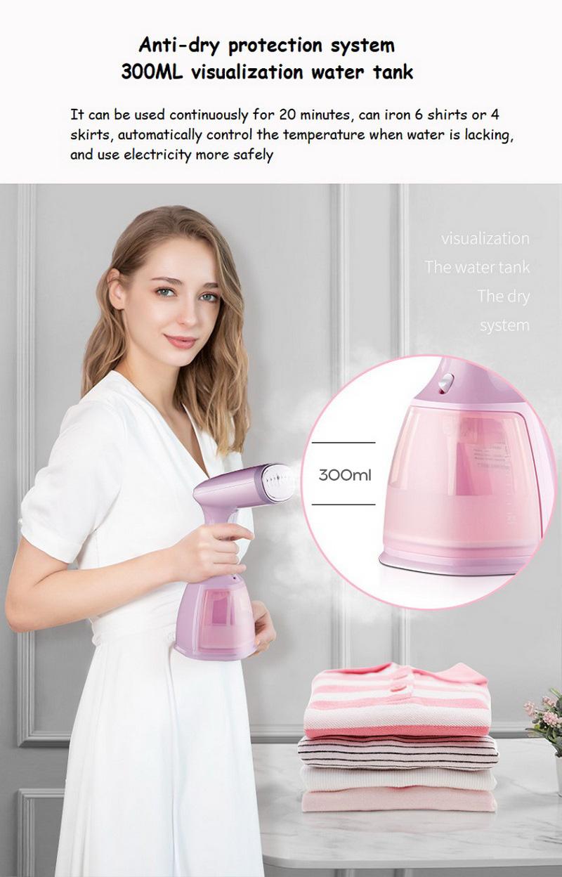Handheld Garment Steamer 1500W Household Fabric Steam Iron 300ml Mini Portable Vertical Fast-Heat For Clothes Ironing
