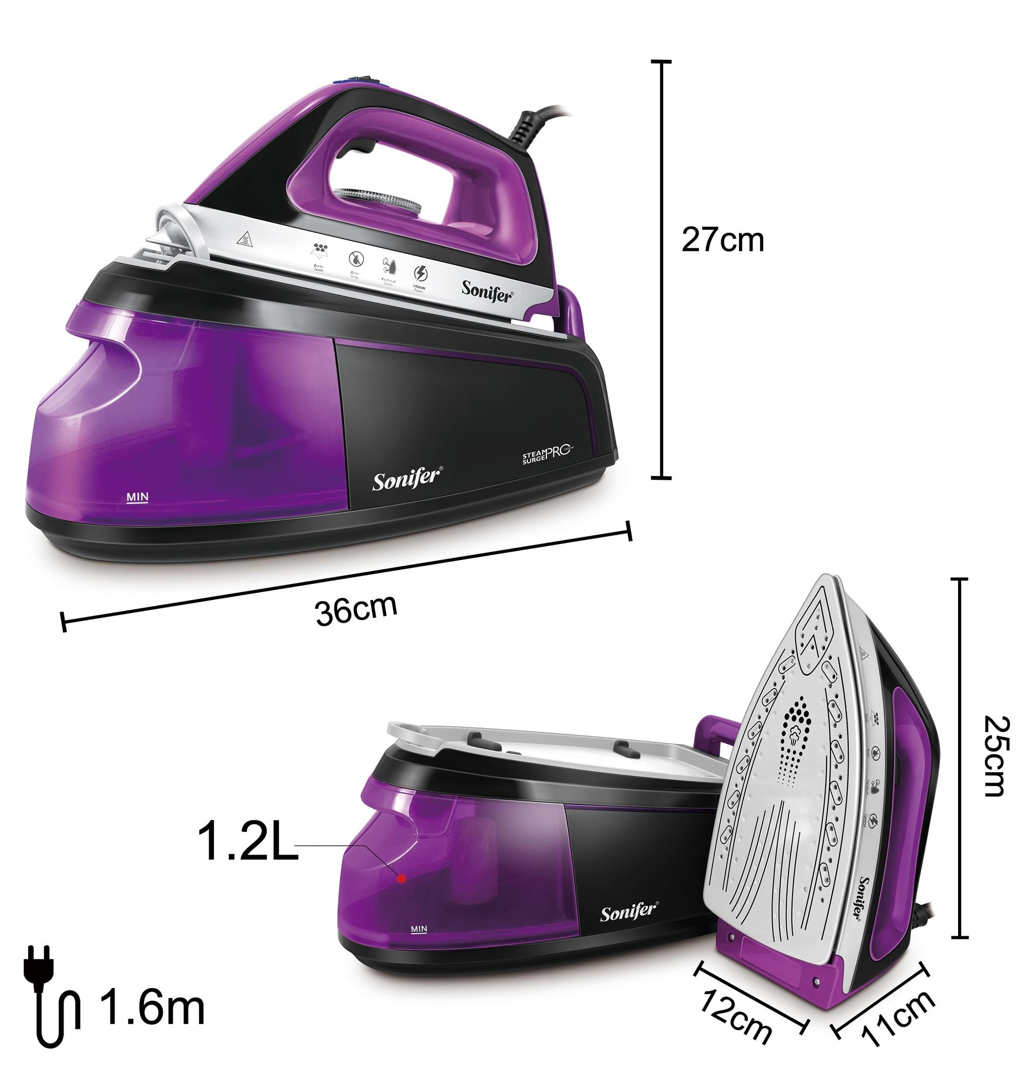 Cordless Steam Iron For Clothes Steam Generator Travel Wireless Iron Ironing Ceramic Soleplate External Water Tank Sonifer