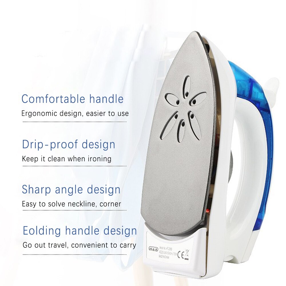 HAEGER handheld folded steam iron for clothes household portable steam iron dry clothes steam clothes iron steam ironing 800W