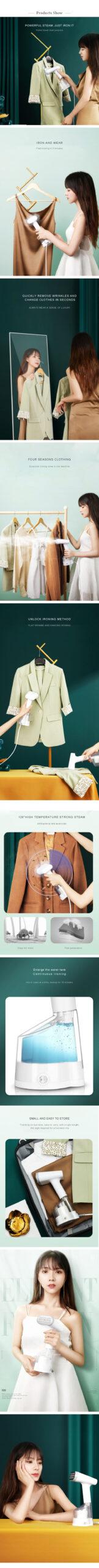 Portable Garment Steamer Hand-held Garment Steamer Hand-held Fabric Steam Iron 15 Seconds Fast Heat Strong Garment Steamer
