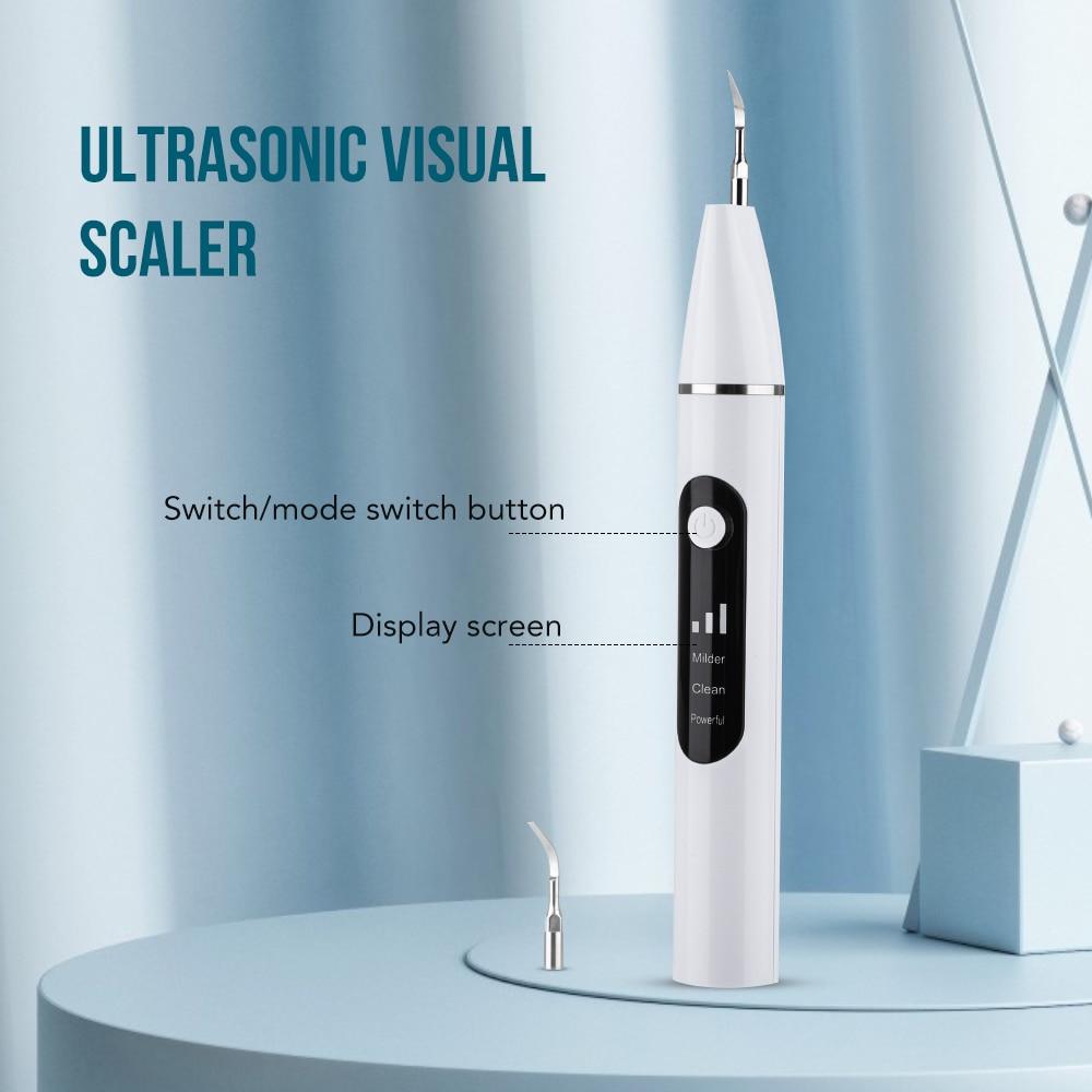 Ultrasonic Tooth Cleaner Visual Electric Dental Scaler Calculus Remover Oral Hygiene Care Teeth Whitening Plaque Stain Cleaner