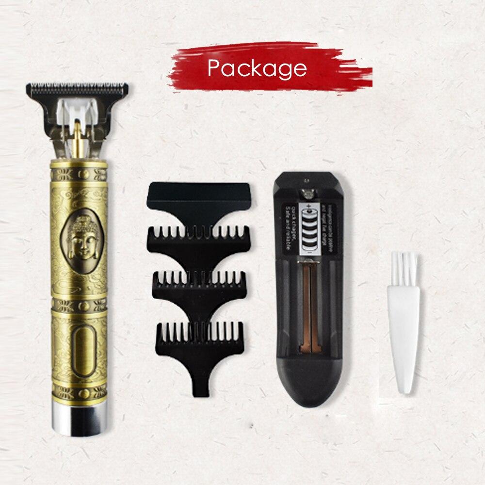 0 mm T-blade Hair Trimmer Rechargeable Electric Hair Clipper Barbershop Cordless 0mm Shaver Small Baldheaded Outliner Mens Groom