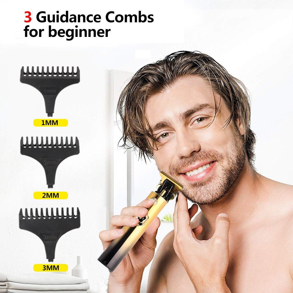 New T9 Electric Hair Clipper USB Rechargeable Cordless Shaver Beard Trimmer Professional Barber Men Hair Cutting Machine for Men