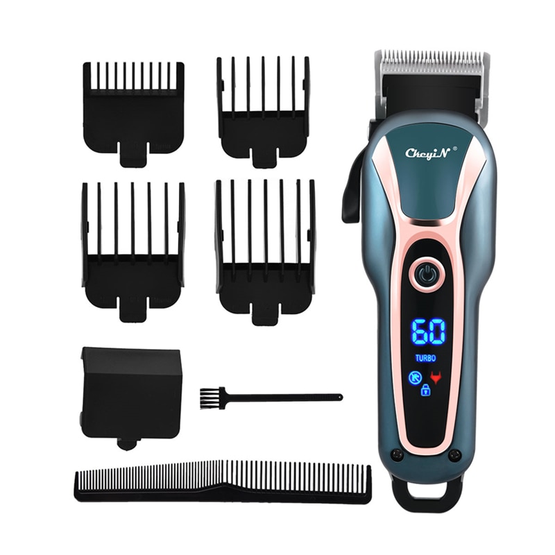 CkeyiN LCD Professional Hair Clipper Men's Barber Beard Trimmer Electric Rechargeable Cutting Machine Cordless Haircut Adult Kid