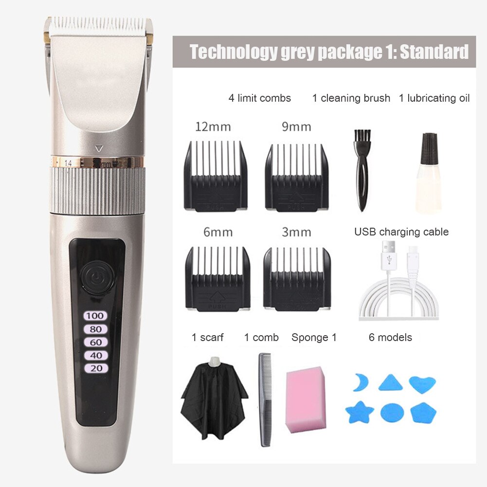 1Pcs Electric Rechargeable Hair Clipper Trimmer Remover Cordless Shaver Men Hair Cutting Machine Barber Tools