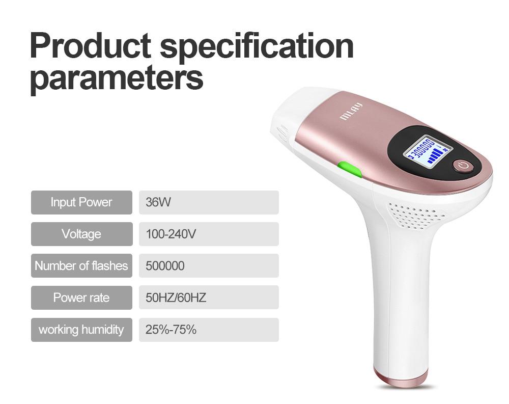 Mlay T3 2021 NEW IPL Hair removal Epilator a Laser Permanent Hair Removal Machine Electric depilador a laser 500000 Flashes