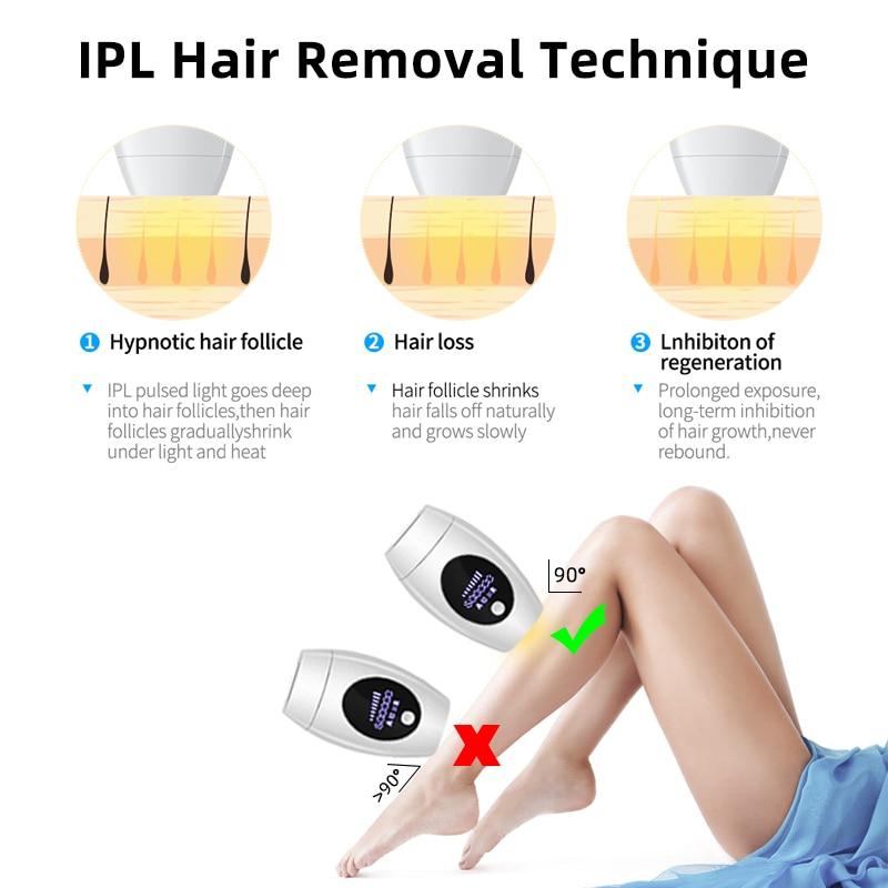 600000 flash Professional Permanent IPL Laser Depilator hair remover machine Photoepilator for women with replacement lamp head