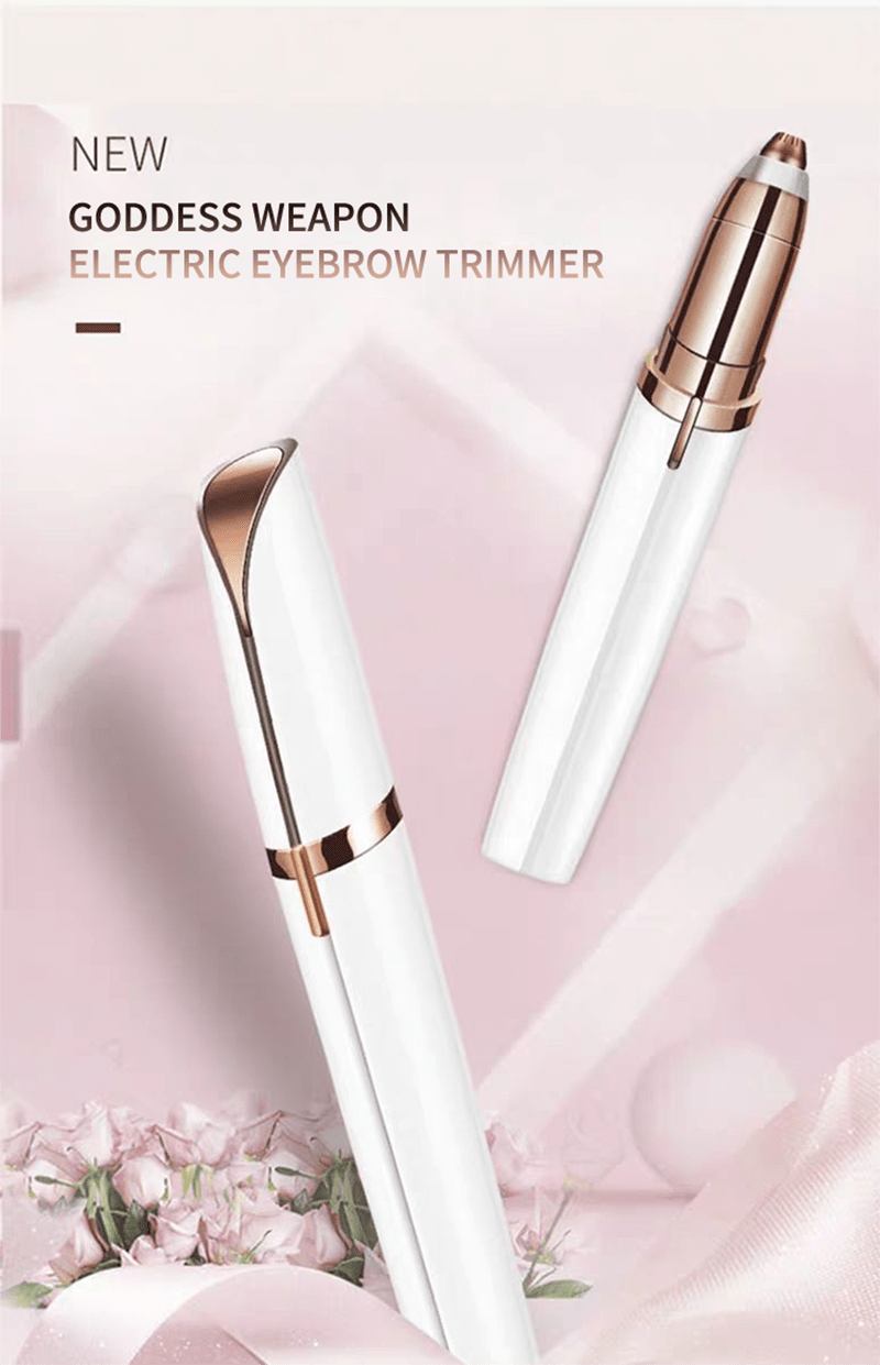 Velec Electric Eyebrow Trimmer Painless Eye Brow Epilator Mini Eye Brow Shaper Shaver Razor Portable Facial Hair Remover