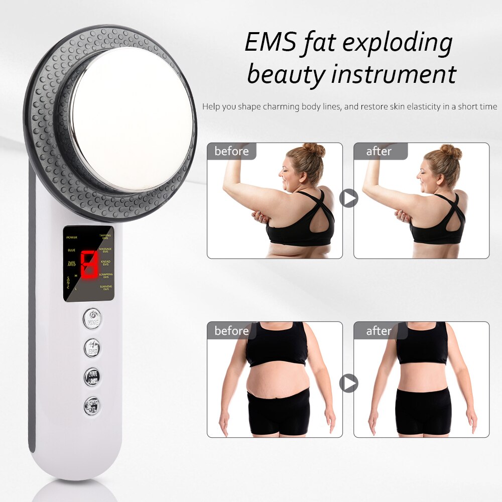 3 In 1 40K Ultrasonic Body Slimming Massager Facial Lift EMS Infrared Fat Burner Anti Cellulite Weight Loss Machine with Display
