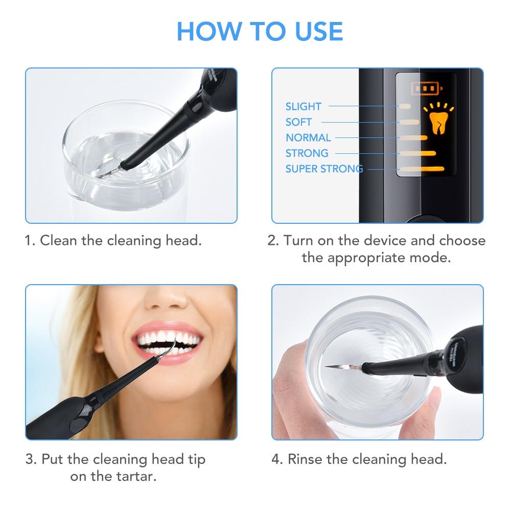 Electric Sonic Dental whitener Scaler Teeth Whitening kit teeth Calculus Tartar Remover Tools Cleaner Tooth Stain Oral Care