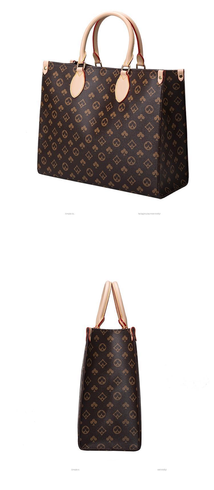 Luxury New Printed Color Matching Phopping Bag Women's Bag Fashion Tote Handbags Large Capacity One-Shoulder Handbags