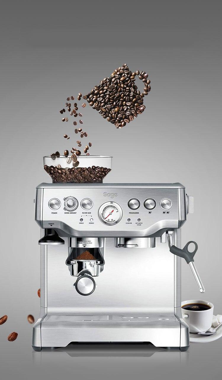 Espresso Coffee Maker Grind Beans Semiautomatic 15Bar Grinder Steam Coffe Machine coffee maker machine smart coffee machine