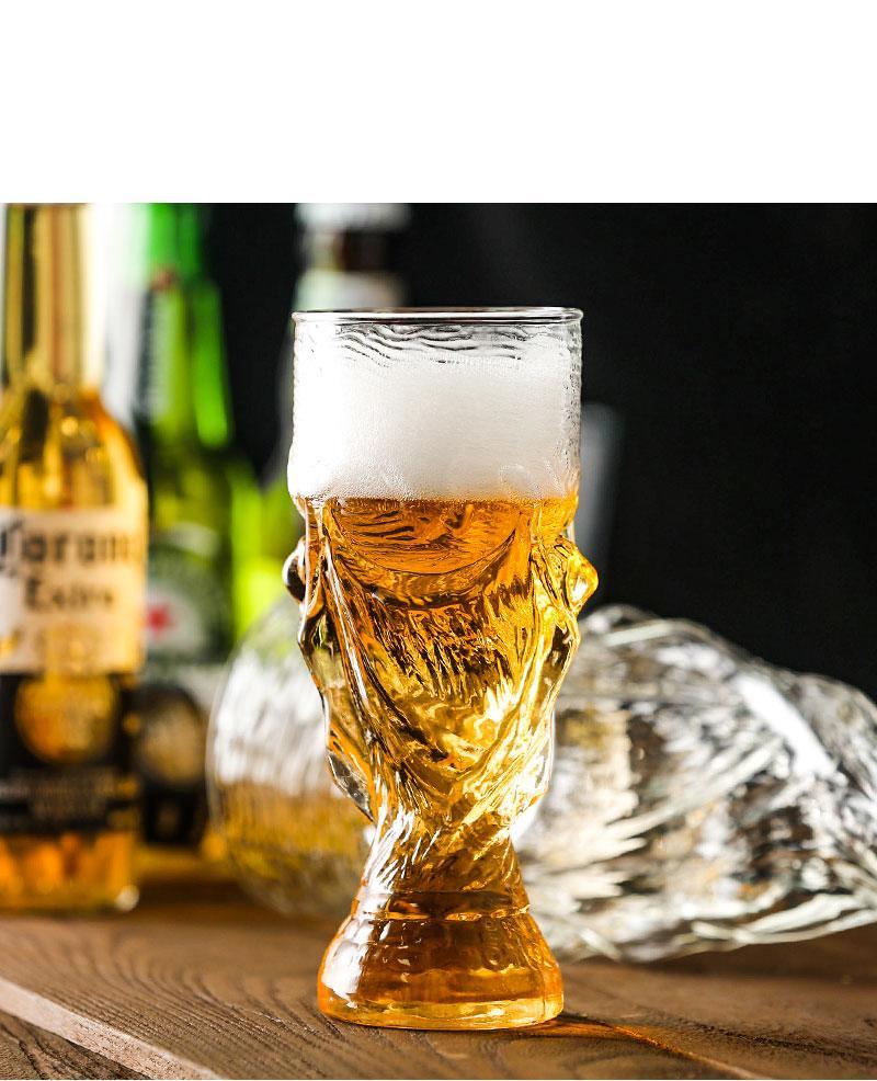 Tumbler Stemless Wine Glass Creative Bar Cup Hercules Beer Glass Football World Cup Glass Juice Cup Handmade Beer Cup