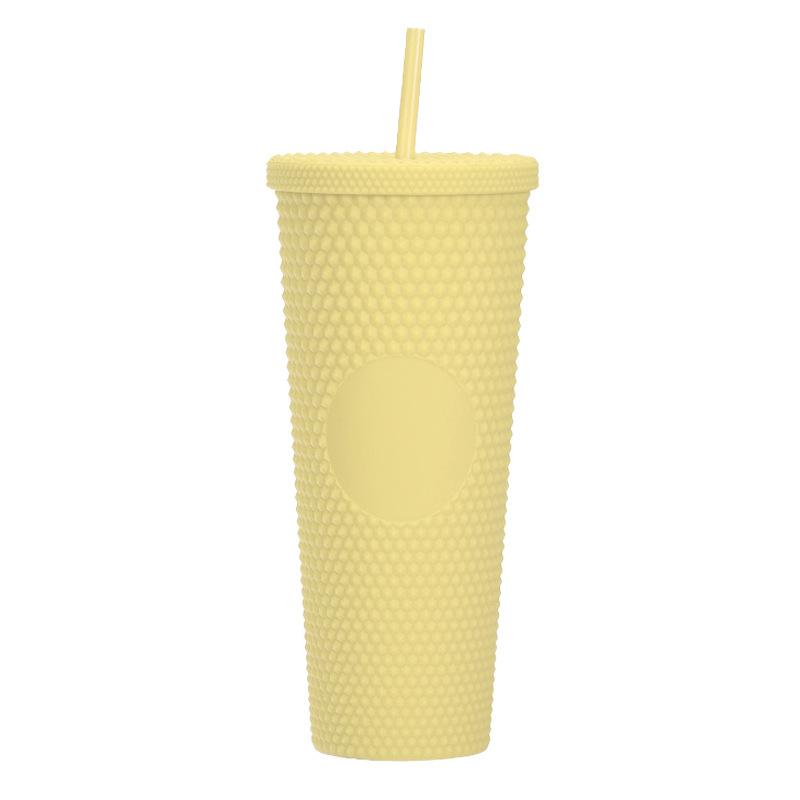 Diamond Beaming Goddess Cup Water Cup Durian Laser With Straw 710ML Tumblers Mermaid Plastic Cold Coffee Cups Gift Mug With Lid