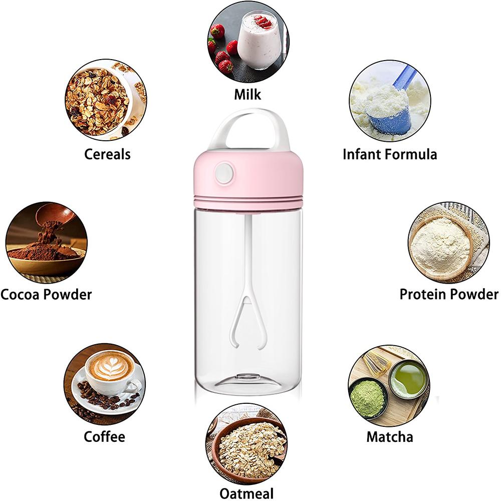 380ML Electric Protein Shaker Bottle Mixer Coffee Milk Stirring Cup Portable Automatic Mixing Cups for Men & Women BPA-free Batt