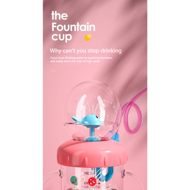 Plastic Cups With Lid And Straw Kawaii Water Bottle Baby Bottles Kids Cup BOTTL GLASS Straws Children Tumbler REUSABL Cute Bar