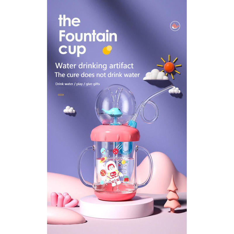 Plastic Cups With Lid And Straw Kawaii Water Bottle Baby Bottles Kids Cup BOTTL GLASS Straws Children Tumbler REUSABL Cute Bar