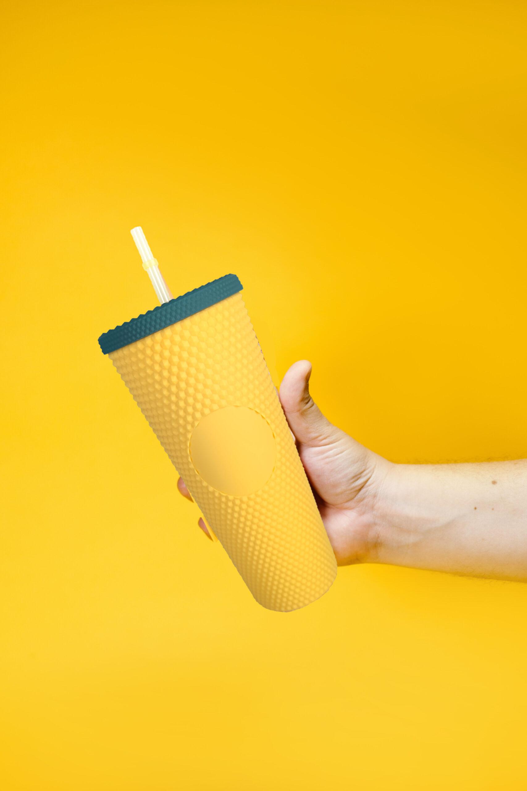 24oz Studded Matte Tumbler Double Wall Tumbler with Lid and Straw Textured Honeycomb Water Bottle Gives it a Super Soft Touch