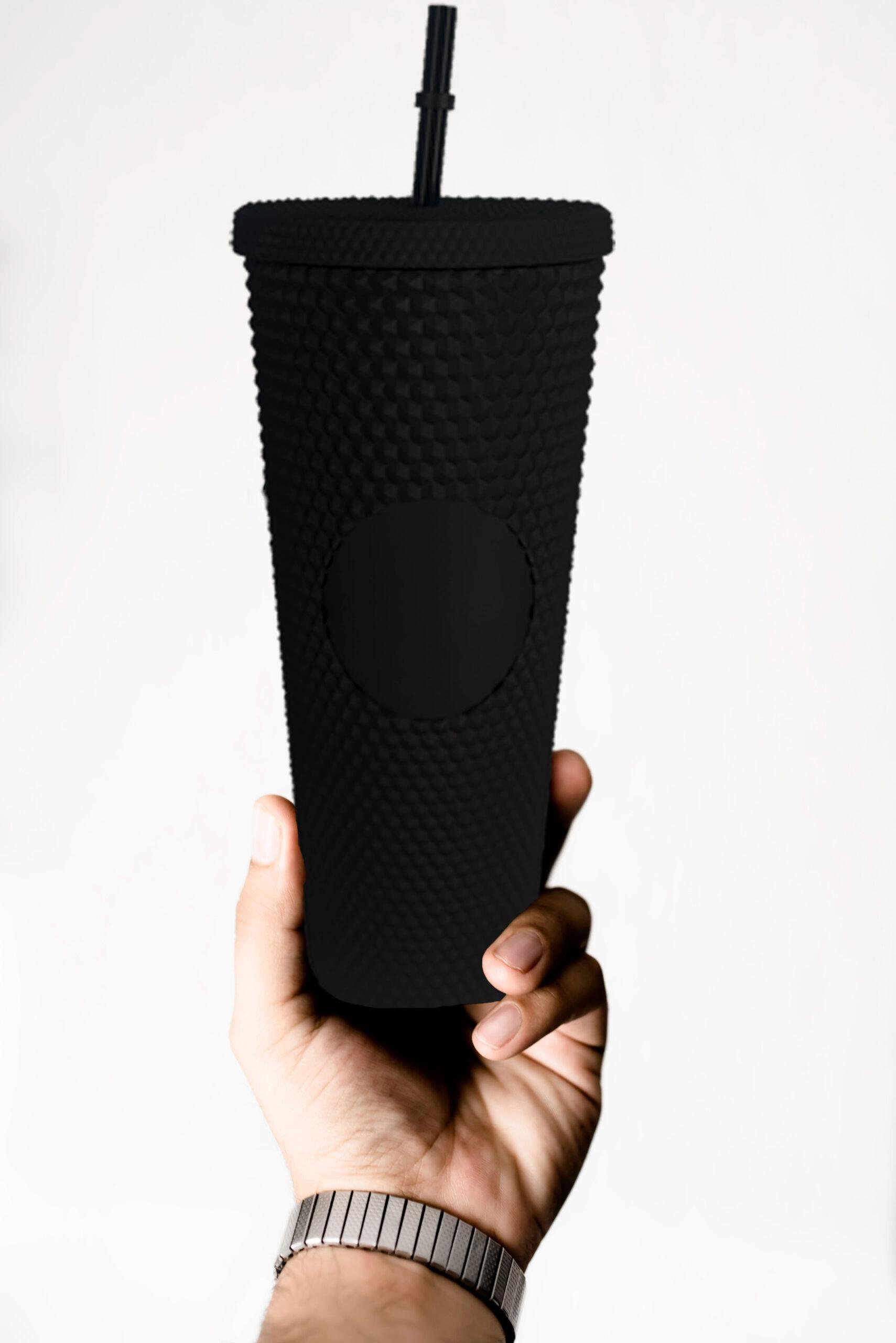 24oz Studded Matte Tumbler Double Wall Tumbler with Lid and Straw Textured Honeycomb Water Bottle Gives it a Super Soft Touch