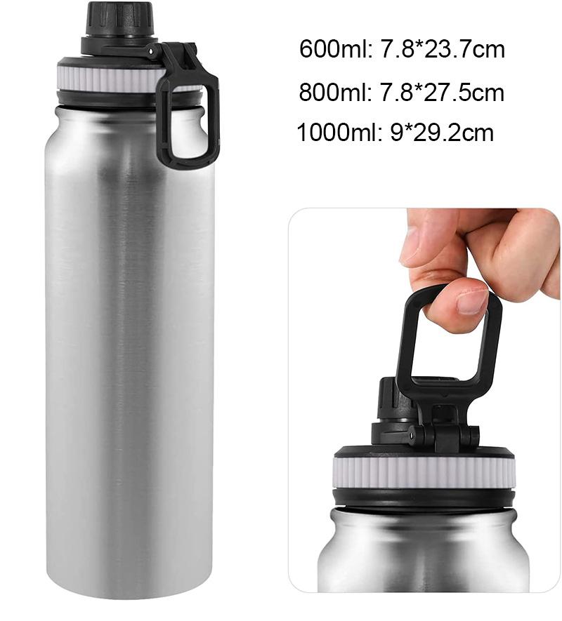 600/800/1000ML Portable Thermos Bottle 304 Stainless Steel Travel Mug Double Wall Vacuum Flask Insulated Tumbler Water Bottle