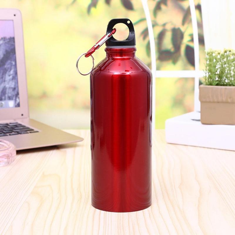 400ml 500ml 600ml Aluminum Water Bottle Water Bottles Outdoor Exercise Bike Sports Drinking Kettle with Lid easy to carry
