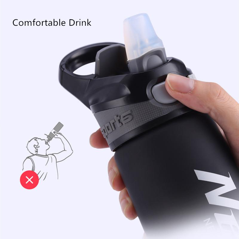 750ml High Quality Tritan Material Water Bottle With Straw Gym Fitness Drinking Bottles Sports Shaker Waterbottle BPA Free