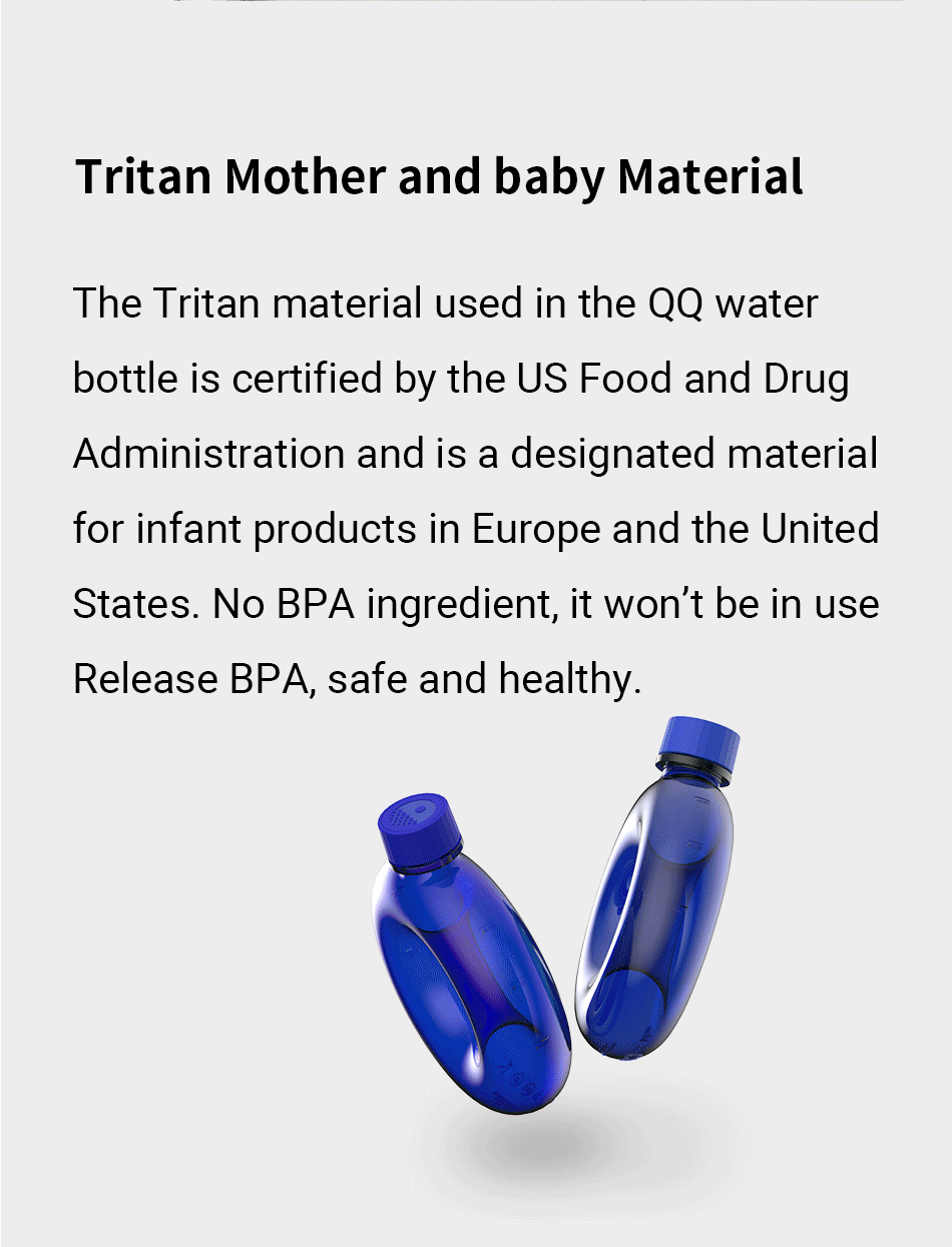 AIKUNLUN QQ Water Bottle Pot Fun Way to Drink Mother and Baby Tritan Material Heat Resistant 100℃ Free Shipping Fashionable