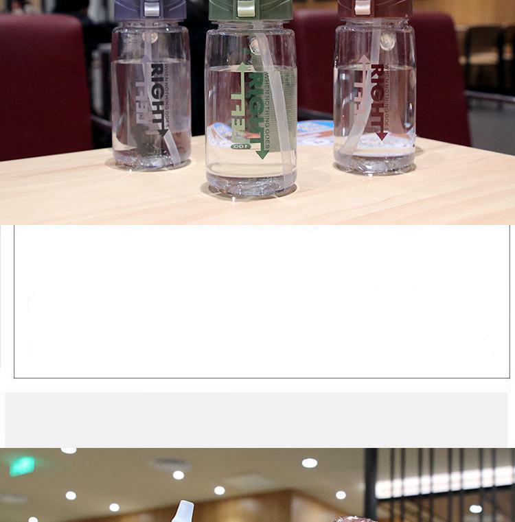 Fat Drinkware Fashion Modern Water Bottle With Straw Portable Rope Outdoor Water Bottle Cute Button Lid Water Cup Sport Shaker